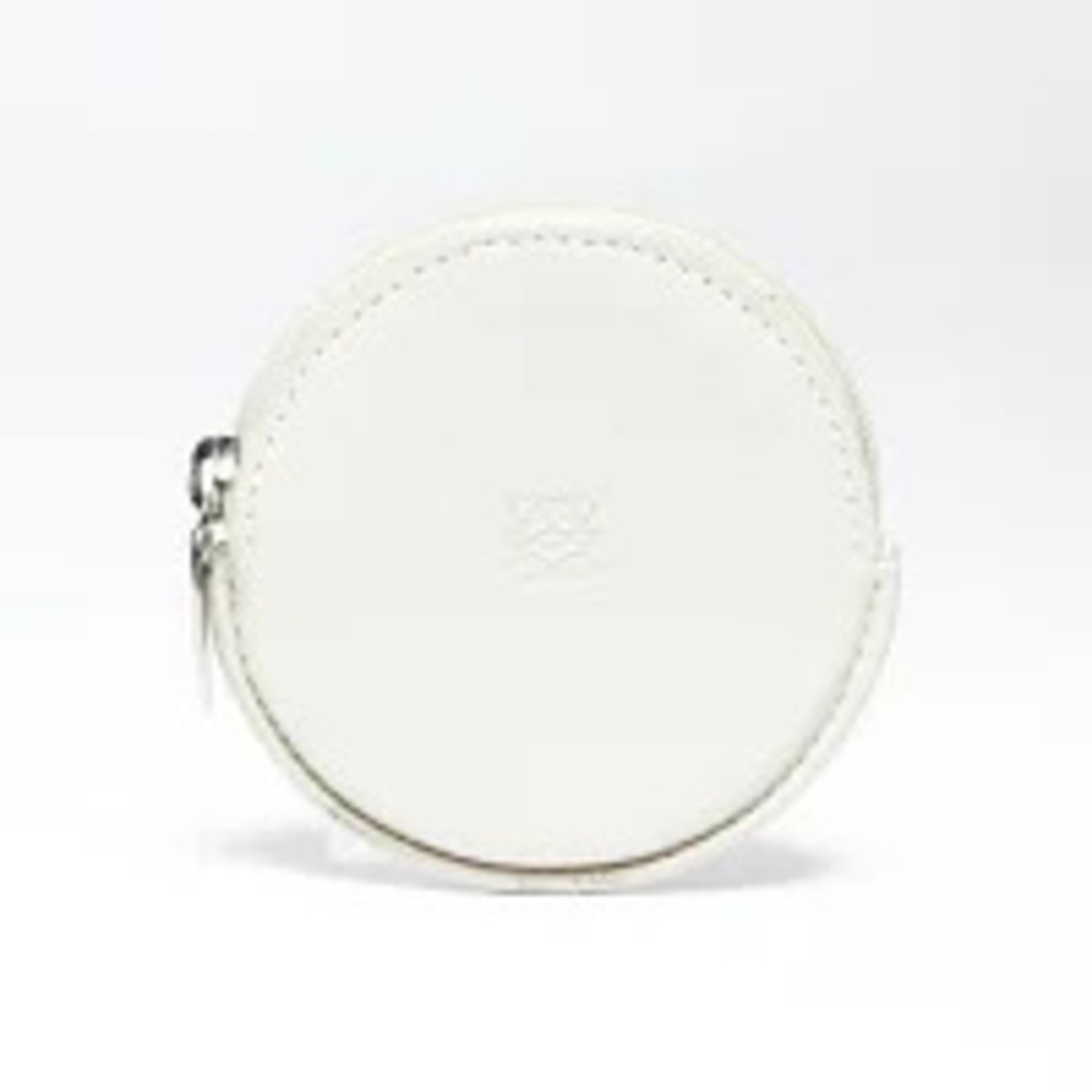 Loewe Leather coin case Wallet Ivory White